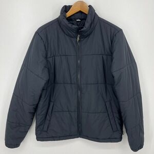 REI Puffer Jacket Men's Size M Black Full Zip Pockets Fill Outerwear